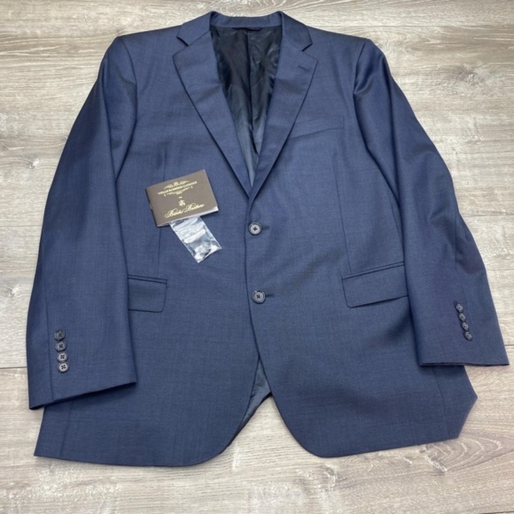 Brooks Brothers Suit Jacket Mens 42R Wool 1818 Regent Fit Vitale Barberis Italy